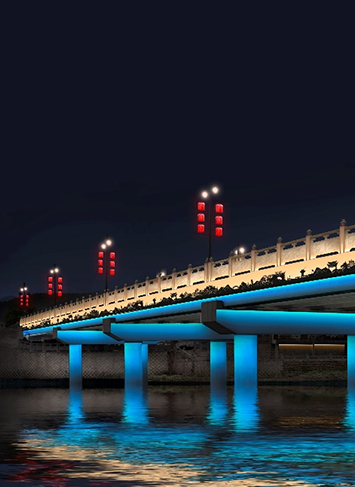 Projekt osvětlení noční scény města Heqiao