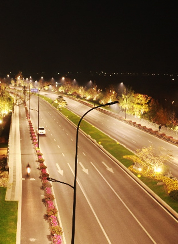 Ozelenění krajiny a osvětlovací technika Qianjin Avenue Section 1 ve městě Lin'an